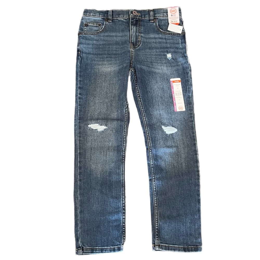 Wonder Nation Medium Wash Distressed Jeans Size 10 Husky – NWT